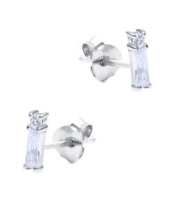 Shining CZ Crystal Silver Stud Earring STS-6224
